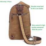 Aotian Unisex Zaino Monospalla Impermeabile La Ceretta Tela Borsa A Spalla Sling Bag Chest Bag Garanzia Due Anni 0 2