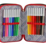 Astuccio Scuola Seven Dice Boy 3 Scomparti Pennarelli Matite Gomma Ecc Rosso 0 1