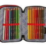 Astuccio Scuola Seven Dice Boy 3 Scomparti Pennarelli Matite Gomma Ecc Rosso 0 2