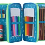 Astuccio Scuola Seven Sj Animals 3 Scomparti Pennarelli Matite Gomma Ecc Blu Rosso 0 0