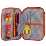 Astuccio Scuola Seven Tribal Boy 3 Scomparti Pennarelli Matite Gomma Ecc Nero Giallo 0 1