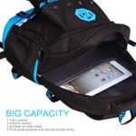 Asdomo Zaino Trainabile Valigia Zaino Con Le Ruote Trolley Cartella Per La Scuola Con Ruote Per Bambini Adolescenti Studenti Nylon Blackwhite 118x181x75 Inches 0 4