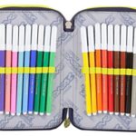 Astuccio 3 Zip Seven Lucky Blu Giallo Con Contenuto Matite Pennarelli 0 3