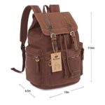 Bluboon Tela Zaini Vintage Zaino Uomo Donna Unisex Canvas Backpack Rucksack Caff 0 0