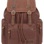 Bluboon Tela Zaini Vintage Zaino Uomo Donna Unisex Canvas Backpack Rucksack Caff 0