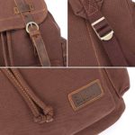 Bluboon Tela Zaini Vintage Zaino Uomo Donna Unisex Canvas Backpack Rucksack Caff 0 4