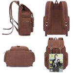 Bluboon Tela Zaini Vintage Zaino Uomo Donna Unisex Canvas Backpack Rucksack Caff 0 5