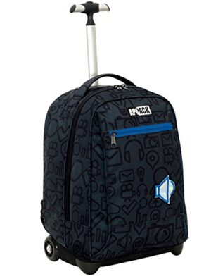 Big Trolley Appack Micro Macro Blu 35 Lt 2in1 Zaino Con Spallacci A Scomparsa Scuola Viaggio 0