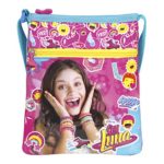 Borsa Tracolla Bambina Con Stampa Soy Luna Pratica Borsetta Messenger Con Cerniera Tracollina Regolabile Rosa E Gialla Da Viaggio E Tempo Libero 21x18 Cm Perletti 0