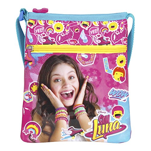 Borsa Tracolla Bambina Con Stampa Soy Luna Pratica Borsetta Messenger Con Cerniera Tracollina Regolabile Rosa E Gialla Da Viaggio E Tempo Libero 21x18 Cm Perletti 0