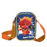 Borsa Tracolla Bambino E Bambina Con Stampa Di Angry Birds Pratica Borsetta Messenger Tracollina Regolabile Blu E Rossa Da Viaggio E Tempo Libero 18x125x6 Cm Perletti 0 0