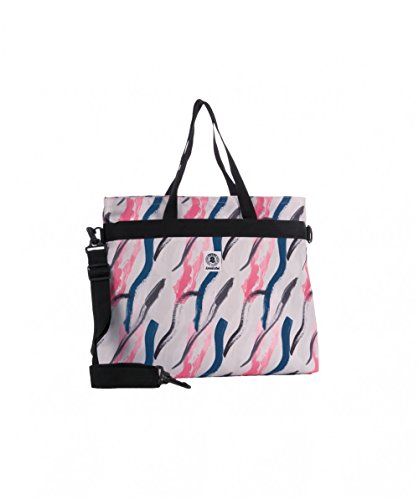 Borsa A Spalla E Tracolla 16litri Invicta Grigio Rosa Blu Tracolla Regolabile Manici Lunghi Apertura Cerniera Zip Tasca Frontale 45x38x7cm Borsa Shopper Telo Mare Piscina 0