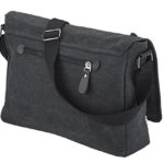 Borsa Messenger Di Tela Vintage Unisex Borsa A Tracolla Ideale Per La Vita Quotidiana Per La Scuola Luniversit E Lufficio Di Bear And Goodies Nero 0 0