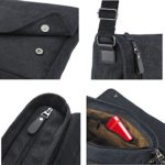 Borsa Messenger Di Tela Vintage Unisex Borsa A Tracolla Ideale Per La Vita Quotidiana Per La Scuola Luniversit E Lufficio Di Bear And Goodies Nero 0 2