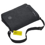 Borsa Messenger Di Tela Vintage Unisex Borsa A Tracolla Ideale Per La Vita Quotidiana Per La Scuola Luniversit E Lufficio Di Bear And Goodies Nero 0 3