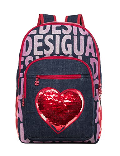 Desigual Mochpinapple Zaini Bambina Blu Denim Raw 13x395x31 Cm B X H T 0