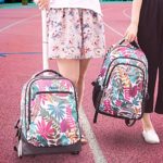 Donna Trolley Scuola Zaino Trolley Rotolante Alunno Scuola Borsa Ruote Trolley Borsa Attivit Commerciale Zaino Viaggio Allaperto 19 Pollici 0 0