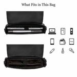 Ecosusi Borsa A Tracolla Donna Borsa Messenger Vintage Per Laptop 14 Pollici Valigetta Da Ufficio Nero 0 1