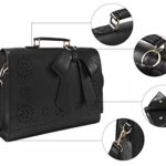Ecosusi Borsa A Tracolla Donna Borsa Messenger Vintage Per Laptop 14 Pollici Valigetta Da Ufficio Nero 0 2