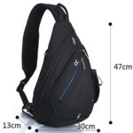 Egogo Monospalla Zaino Adatto Per Ciclismo Trekking Campeggio Per Uomini E Donne Nero 0 0