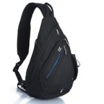 Egogo Monospalla Zaino Adatto Per Ciclismo Trekking Campeggio Per Uomini E Donne Nero 0