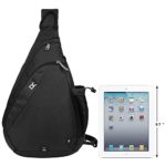 Egogo Monospalla Zaino Adatto Per Ciclismo Trekking Campeggio Per Uomini E Donne Nero 0 2