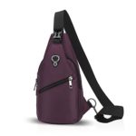 Fandare Sling Bag Monospalla Borse A Spalla Zaino Spalla Borsa A Tracolla Crossbody Bag Borsello Marsupio Zainetto Crossbody Chest Bag Hiking Bag Zaino Uomo Donne Poliestere Viola 0