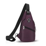 Fandare Sling Bag Monospalla Borse A Spalla Zaino Spalla Borsa A Tracolla Crossbody Bag Borsello Marsupio Zainetto Crossbody Chest Bag Hiking Bag Zaino Uomo Donne Poliestere Viola 0 2