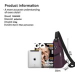 Fandare Sling Bag Monospalla Borse A Spalla Zaino Spalla Borsa A Tracolla Crossbody Bag Borsello Marsupio Zainetto Crossbody Chest Bag Hiking Bag Zaino Uomo Donne Poliestere Viola 0 4