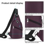 Fandare Sling Bag Monospalla Borse A Spalla Zaino Spalla Borsa A Tracolla Crossbody Bag Borsello Marsupio Zainetto Crossbody Chest Bag Hiking Bag Zaino Uomo Donne Poliestere Viola 0 5