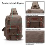 Fandare Sling Bag Monospalla Zaino Spalla Borsa A Tracolla Borsello Marsupio Zainetto Chest Bag Scuola Uomo Donne Tela Army Green 0 5