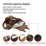 Fandare Vintage Sling Bag Monospalla Zaino Spalla Borsa A Tracolla Crossbody Borsello Marsupio Piccolo Zainetto Scuola Universitari Uomo Donne Tela Cachi 0 3