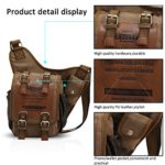 Fandare Vintage Sling Bag Monospalla Zaino Spalla Borsa A Tracolla Crossbody Borsello Marsupio Piccolo Zainetto Scuola Universitari Uomo Donne Tela Cachi 0 5