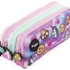 Fringoo Astuccio Portamatite Con 3 Scomparti Per Bambini Carino E Simpatico Grande Emoji Hologram 3 Compartments 0