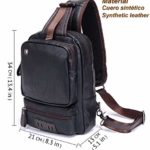 Hasagei Zaino Monospalla Impermeabile Marsupio Nero Per Viaggio Ciclismo Sport 0 1