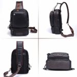 Hasagei Zaino Monospalla Impermeabile Marsupio Nero Per Viaggio Ciclismo Sport 0 2