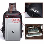 Hasagei Zaino Monospalla Impermeabile Marsupio Nero Per Viaggio Ciclismo Sport 0 5