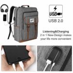 Kusoofa Zaino Scuola Zaino Business Pc Portatile 173 Pollici Laptop Zaino Computer Con Porta Usb E Cuffie Jack Per Universit Business Viaggio Grigio 0 0