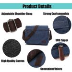 Losmile Borse A Spalla Da Uomoborse Messenger Di Tela Borse Per Pc Portatili Borsa A Tracolla Per Lavoro E Scuola L Blu 0 4
