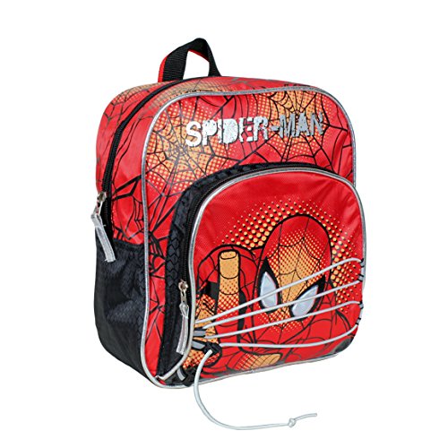 Marvel Spiderman Zaino Scuola Asilo Elementare 27cm Doppia Zip Applicazioni 0