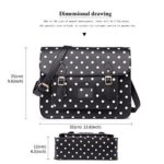 Miss Lulu Marca Vintage A Pois In Finta Pelle Lavoro Ventiquattrore Borsa Sacchetto Di Scuola Borsa Polka Dots Black 0 5