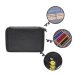 Newcomdigi Astuccio Per 72 Matite Portapenne Astuccio Scuola Elementari Super Grande 4 Strati Porta Matite Sacchetto Borsa Trucco Senza Matita Nero 0 1