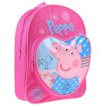 Peppa Pig Zaino Zaino Love Cuore Per Bambini Junior Zaino Scuola Rosa Blu 0 1