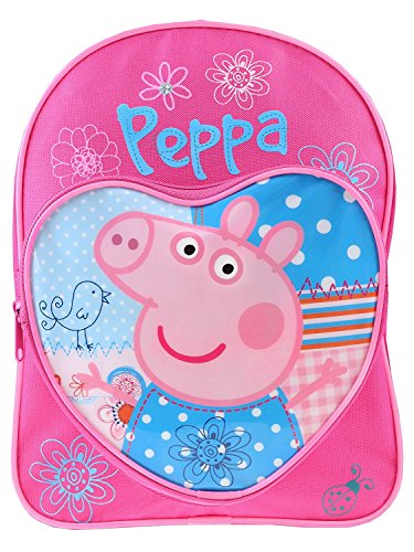 Peppa Pig Zaino Zaino Love Cuore Per Bambini Junior Zaino Scuola Rosa Blu 0