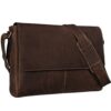 Stilord Oskar Vintage Messenger Bag Uomo Donna Pelle Borsa A Tracolla Universit Cuoio 156 Pollici Laptop Borsa Affari E Ufficio Vera Pelle Coloremarrone Medio 0