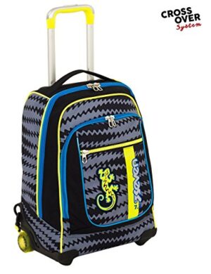 Seven Round Gecko Boy Zaino Con Rotelle Per La Scuola Nero 0
