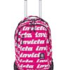 Trolley Invicta Plug Lettering Rosa Zaino Sganciabile E Lavabile Scuola E Viaggio 35 Lt 0