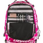Trolley Invicta Plug Lettering Rosa Zaino Sganciabile E Lavabile Scuola E Viaggio 35 Lt 0 2