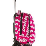 Trolley Invicta Plug Lettering Rosa Zaino Sganciabile E Lavabile Scuola E Viaggio 35 Lt 0 3