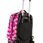 Trolley Invicta Plug Lettering Rosa Zaino Sganciabile E Lavabile Scuola E Viaggio 35 Lt 0 4